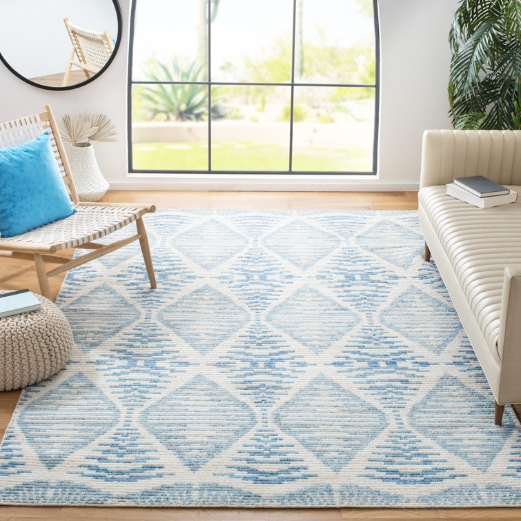 Dakota Fields Handmade HandKnotted Light Blue/Cream Rug Wayfair